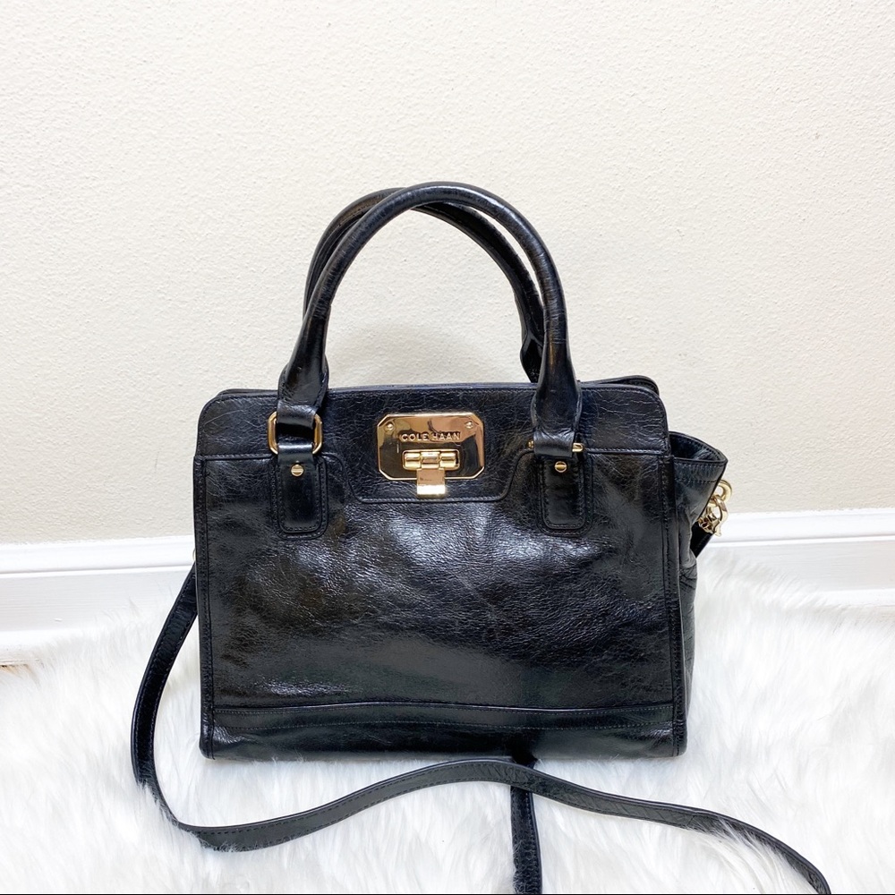 Cole Haan Black Leather Crossbody Purse